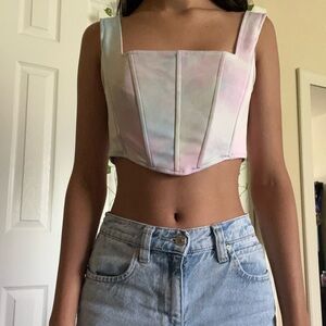 Mixed pastel color top